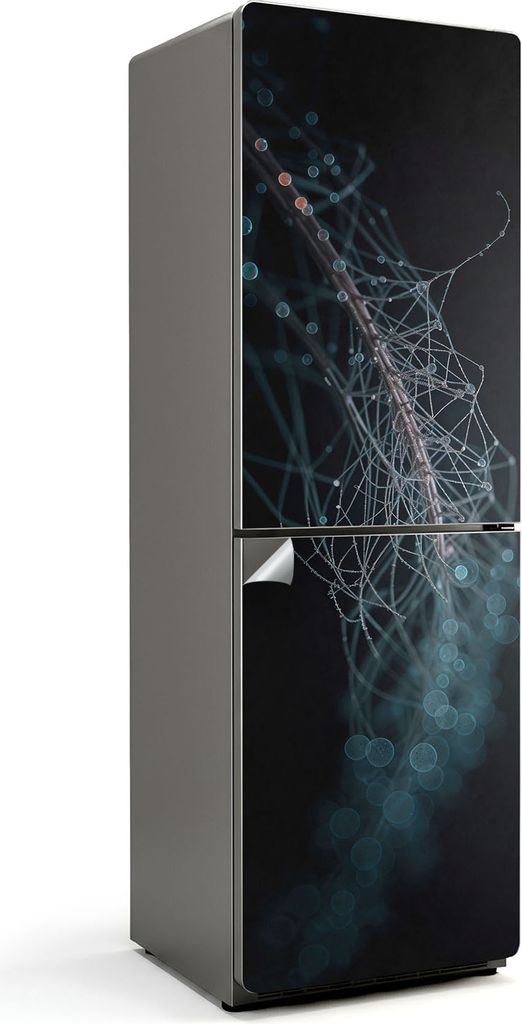 Zartes Spitzenmuster – Kühlschrank Aufkleber – Klebefolie Kühlschrank – Kühlschrank Dekor – Kühlschrankfolie selbstklebend – Küchen ...