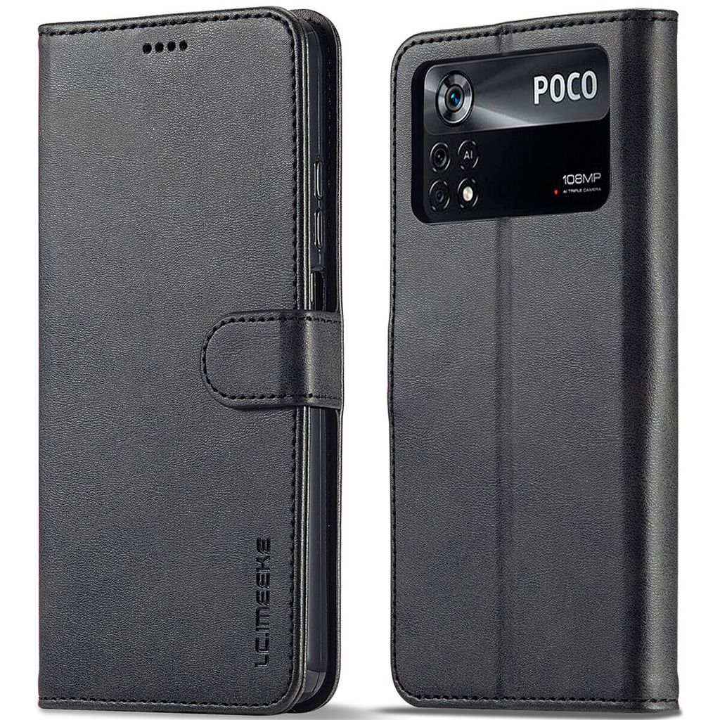 Pouzdro pro Xiaomi Poco M4 Pro 4G, kožené flipové pouzdro s Obrázek produktu 