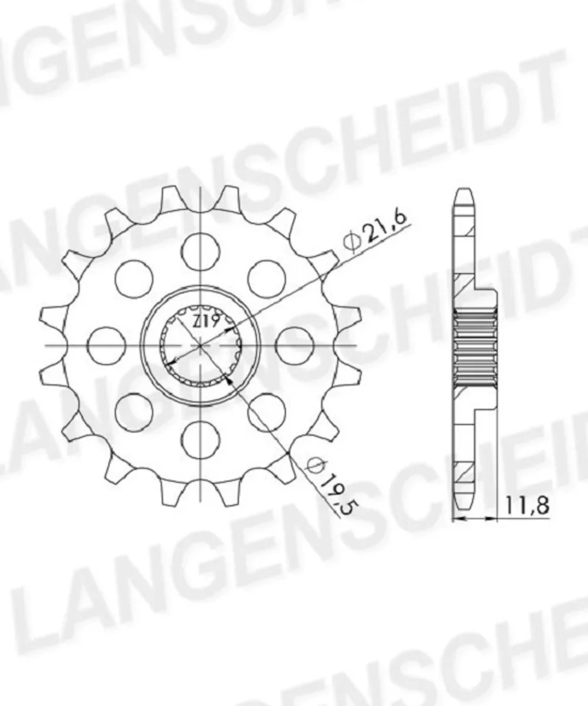Pignon Supersprox 520 CST-3222:12 à denture fine pour transmission moto