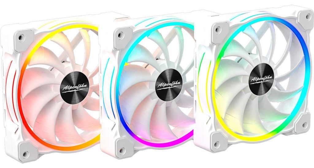 EKL Alpenföhn Wing Boost 3 ARGB High Speed - White Edition - Gehäuseluefter - 120 mm - Gehäuse-Lüfter - 36,8 dB