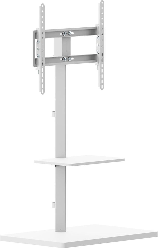 PureMounts TV Ständer, Standfuss, Universal Fernsehständer für 32-65 Zoll Samsung, LG, Philips, Panasonic UVM., Max. Vesa 400x400 & 35 kg, weiß