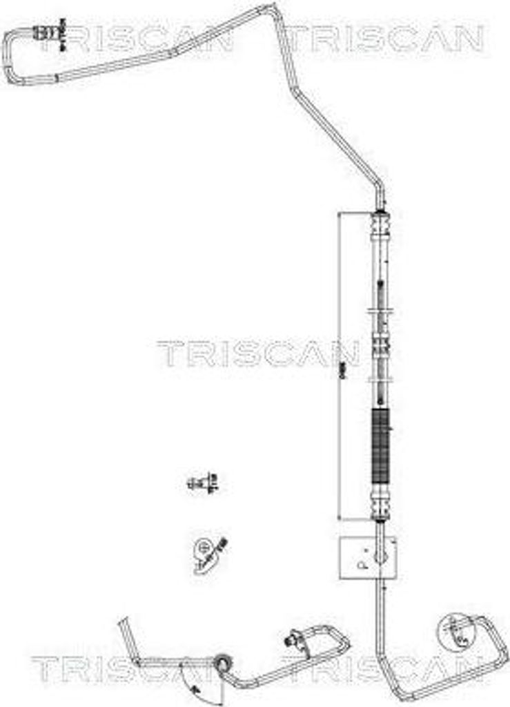 TRISCAN 8516 16028 Servoleitung für FORD Fiesta Mk5 Schrägheck (JH1, JD1, JH3, JD3) von Hydraulikpumpe nach Lenkgetriebe