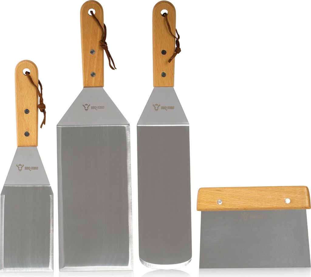 BBQ-Toro 4-teiliges Edelstahl Pfannenwender Set mit Produktbild 
