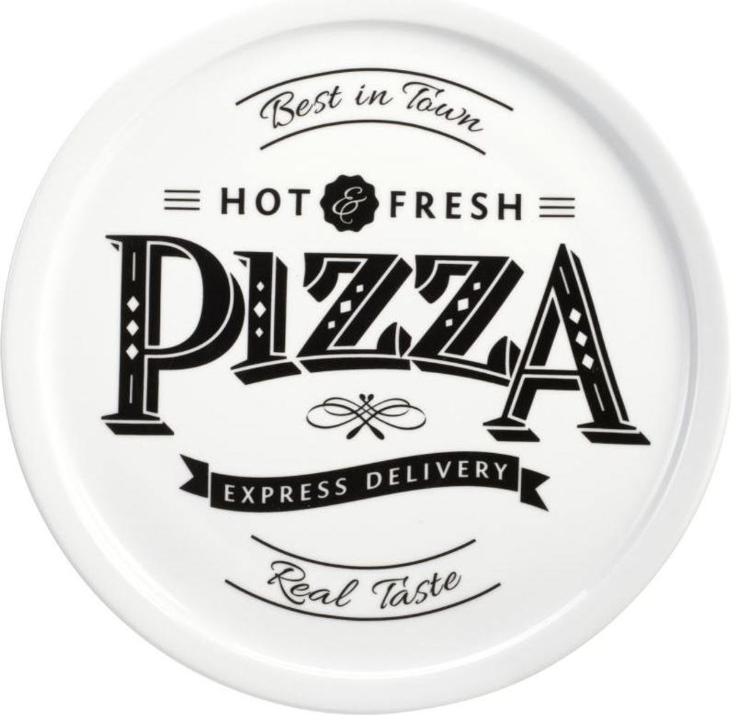 Pizzateller aus Porzellan, rund, 30 cm Durchmesser, mit Produktbild 