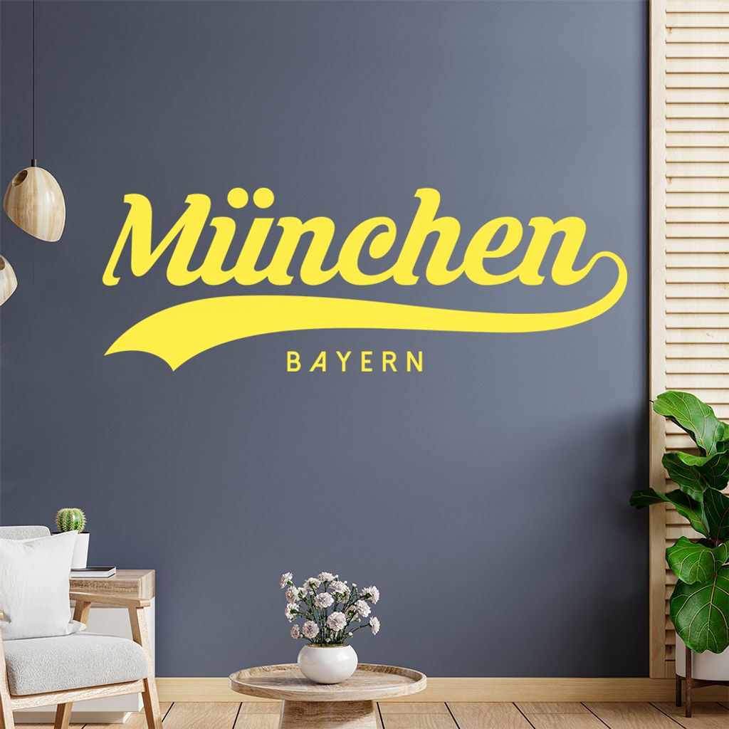 München Bayern Wandtattoo Wandaufkleber Wall Sticker - Dekoration, Küche, Wohnzimmer, Schlafzimmer, Badezimmer