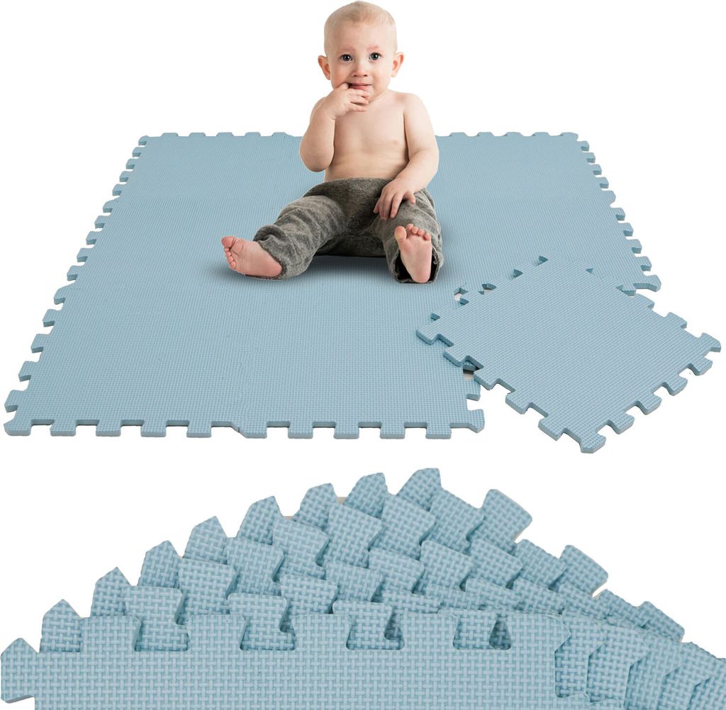 9 Teile Spielmatte Baby Puzzlematte - 30x30 Krabbelmatte Bodenmatte Kinderzimmer