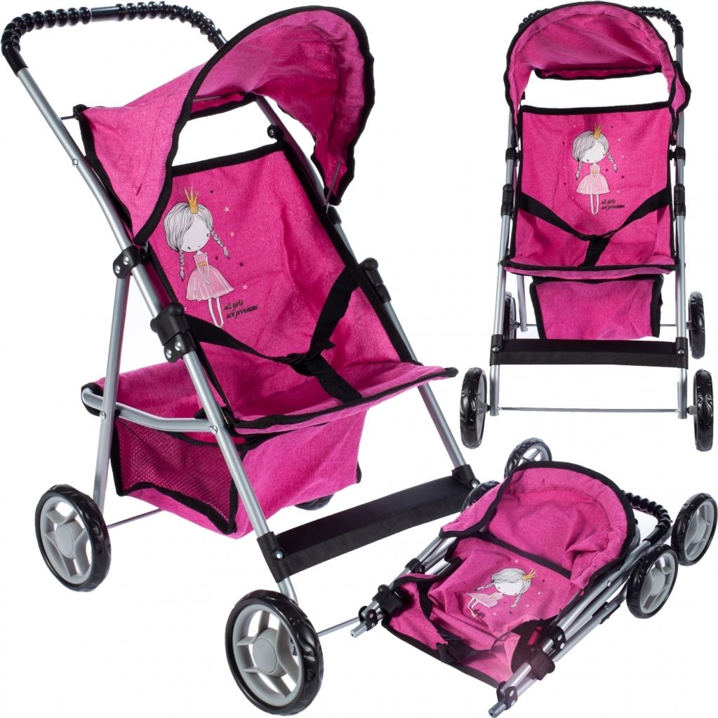Kinderwagen für Puppen mit Verdeck Produktbild