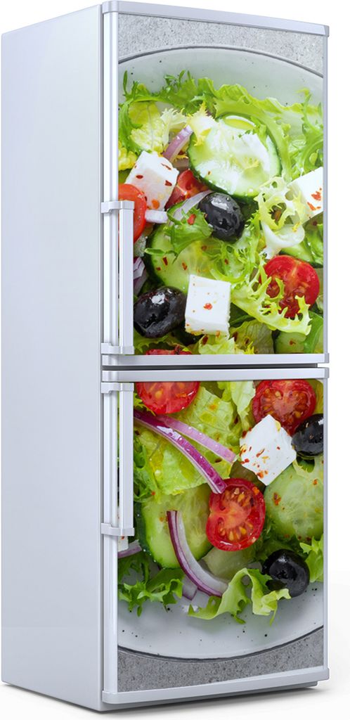 Kühlschrankdekoration 60x180 cm Aufkleber auf dem Kühlschrank - Gemüse Salat