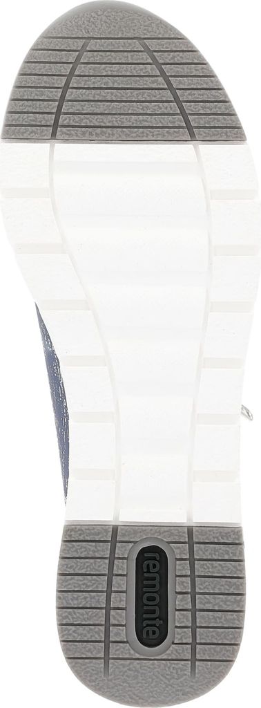 Remonte Damen Sneaker in Weite G Textil Reißverschluss Schnürer R6700, Größe:41 EU, Farbe:Blau