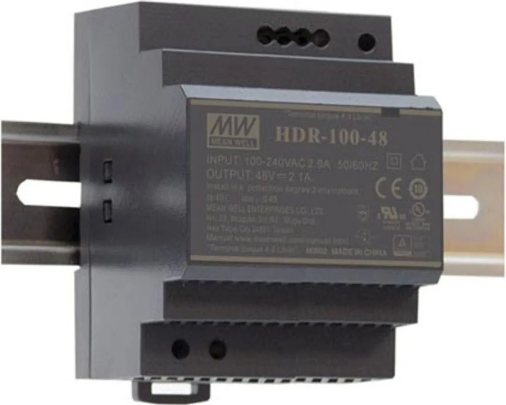 Alimentation stabilisée 12V 7.5A haute efficacité rail DIN 100W