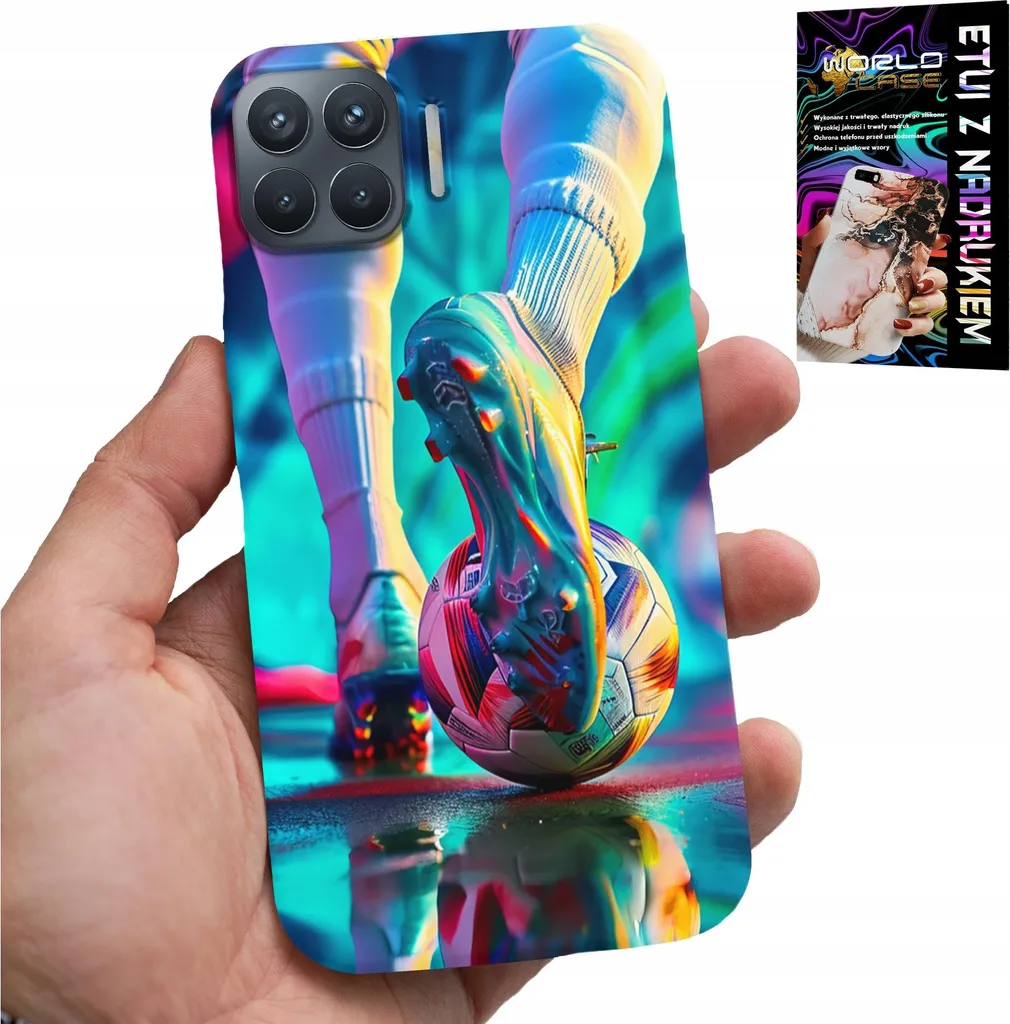 Custodia per Oppo Reno 4 Lite - Giocatori di calcio + vetro