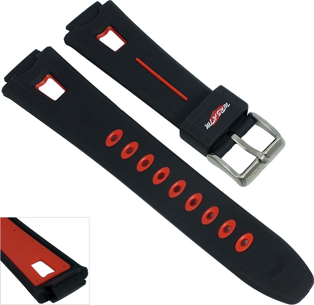 Calypso Watches Uhrenarmband Kunststoff für alle K5511, Farbe:schwarz / rot