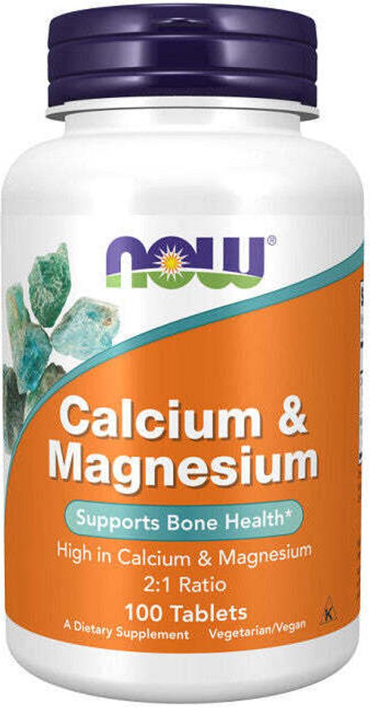 Calcium & Magnesium 100 Tabletten Now Foods Produktbild 