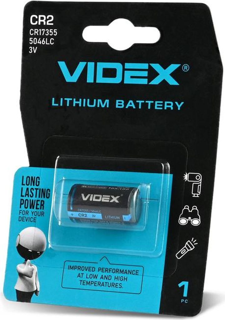 VIDEX CR2 Lithiumbatterie 3V, 800mAh, 1 Stk.