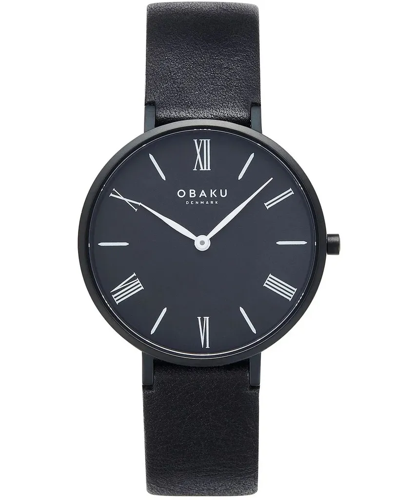 Montre Obaku Folie Lille Ébène - Cadran Minimaliste et Finition Boisée