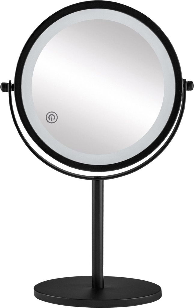 Kleine Wolke LED-Kosmetikspiegel RECHARGE MIRROR Schwarz