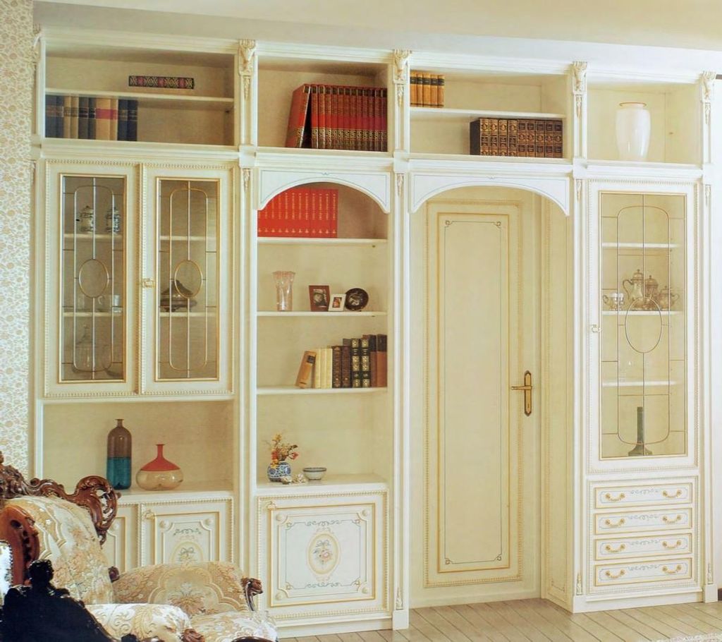 Casa Padrino Luxus Barock Schrank Weiß / Mehrfarbig / Gold - Handgefertigter Wohnzimmerschrank im Barockstil - Barock Wohnzimmer Möbel - Luxus Qu...