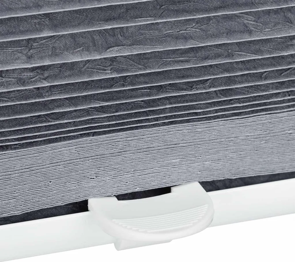 Store plissé gris sans perçage ajustable avec fixation clipsable 80cm - 6