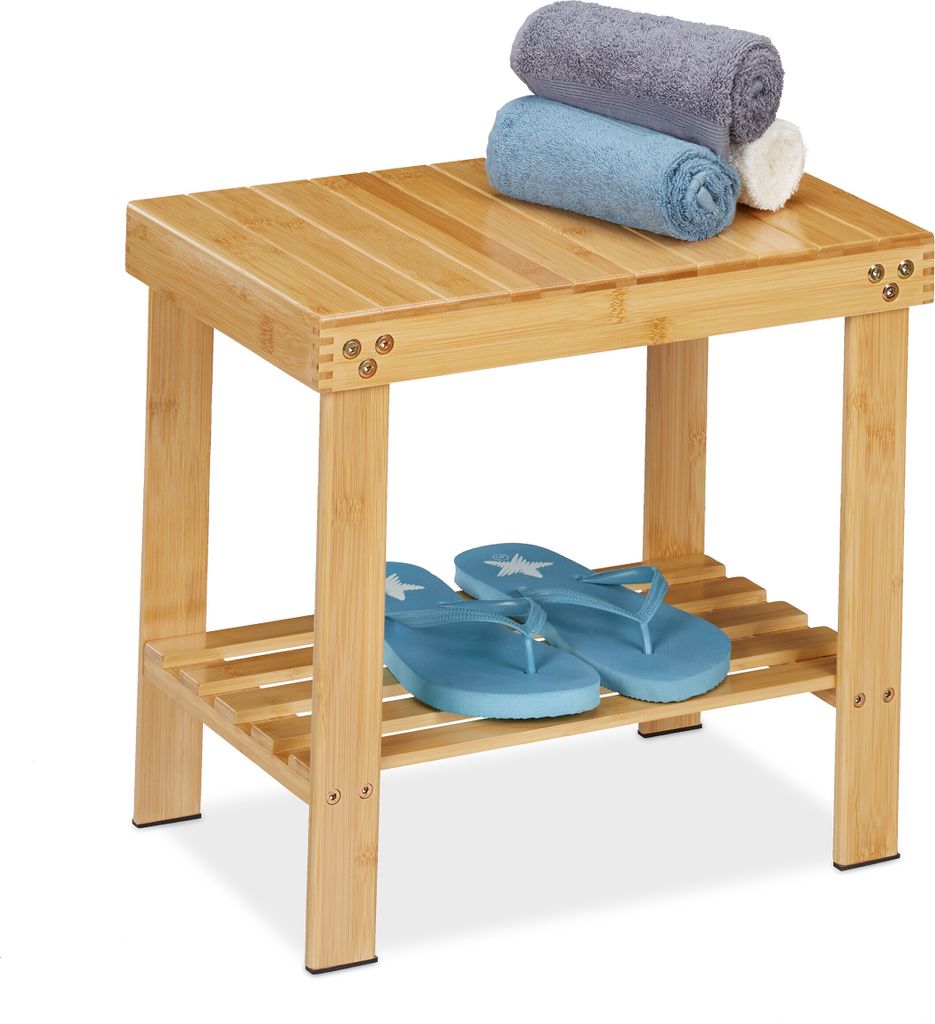 Bambusová stolička do kúpeľne Relaxdays - štýlová a Obrázok produktu 