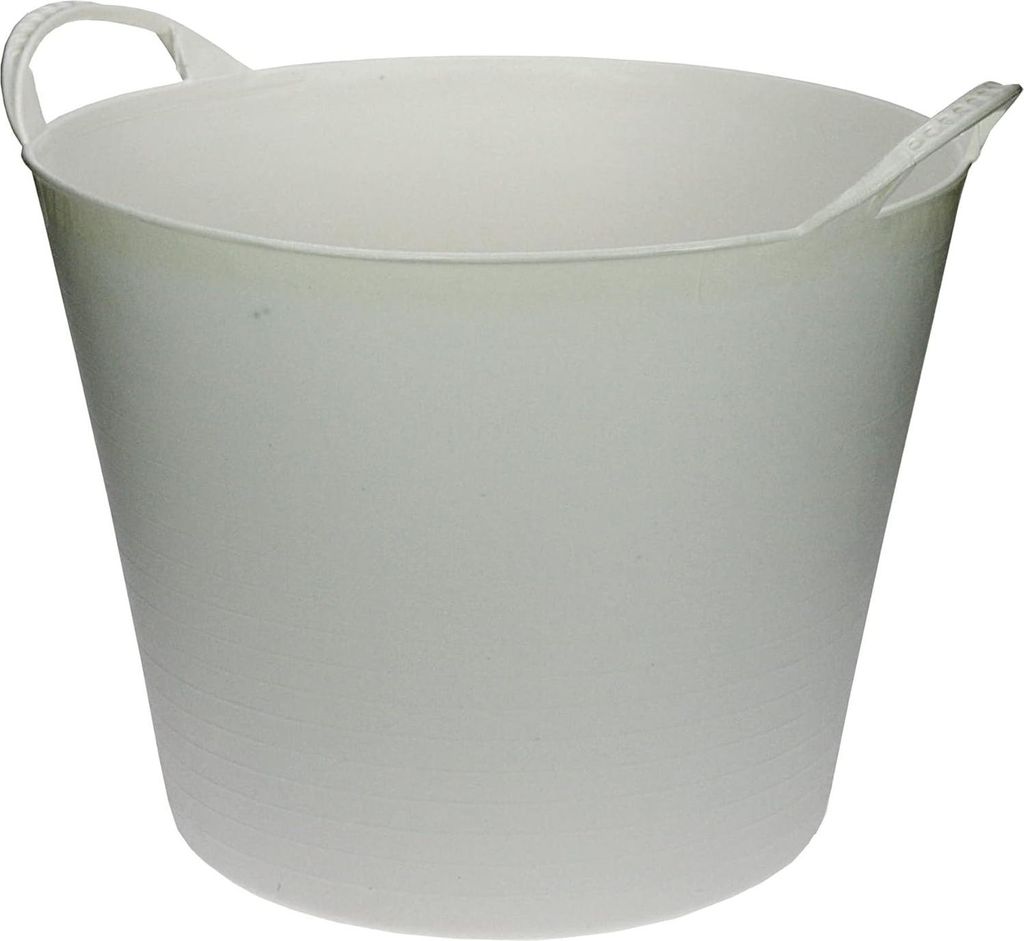 Flexible Eimer/Wäschekorb/Schüssel - weiß - 42 Liter - Aufbewahrungskörbe - Wäschekörbe - Flexible Eimer - 45 x 33 cm