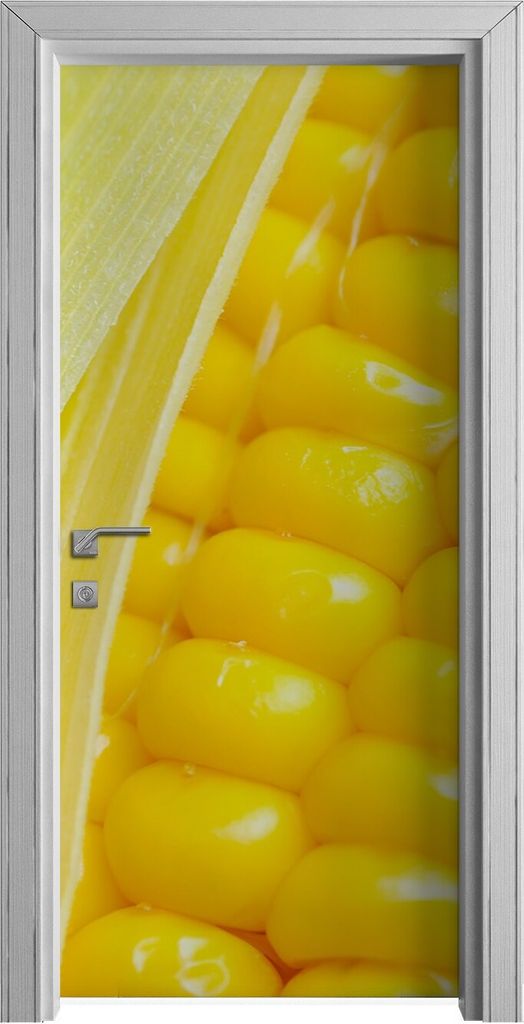 Tür Selbstklebende 90x210 cm Türfolie Türtapete Klebefolie - Maiskörner Gelb