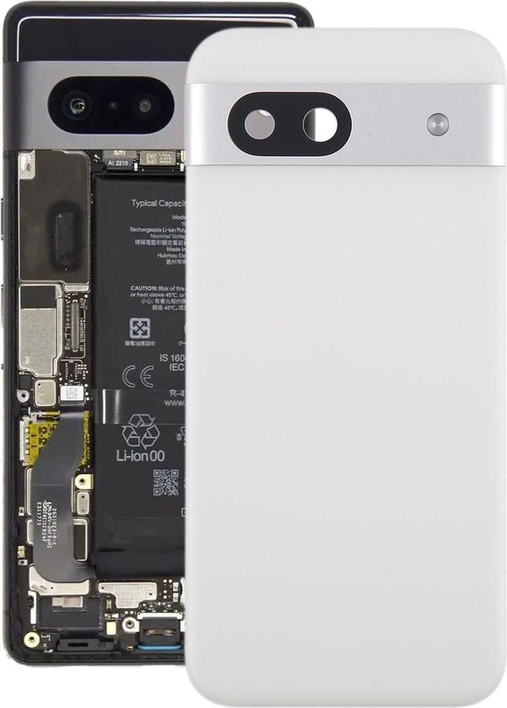 Für Google Pixel 8a Akkudeckel Backcover mit Kamera Linse Ersatzteil Silber