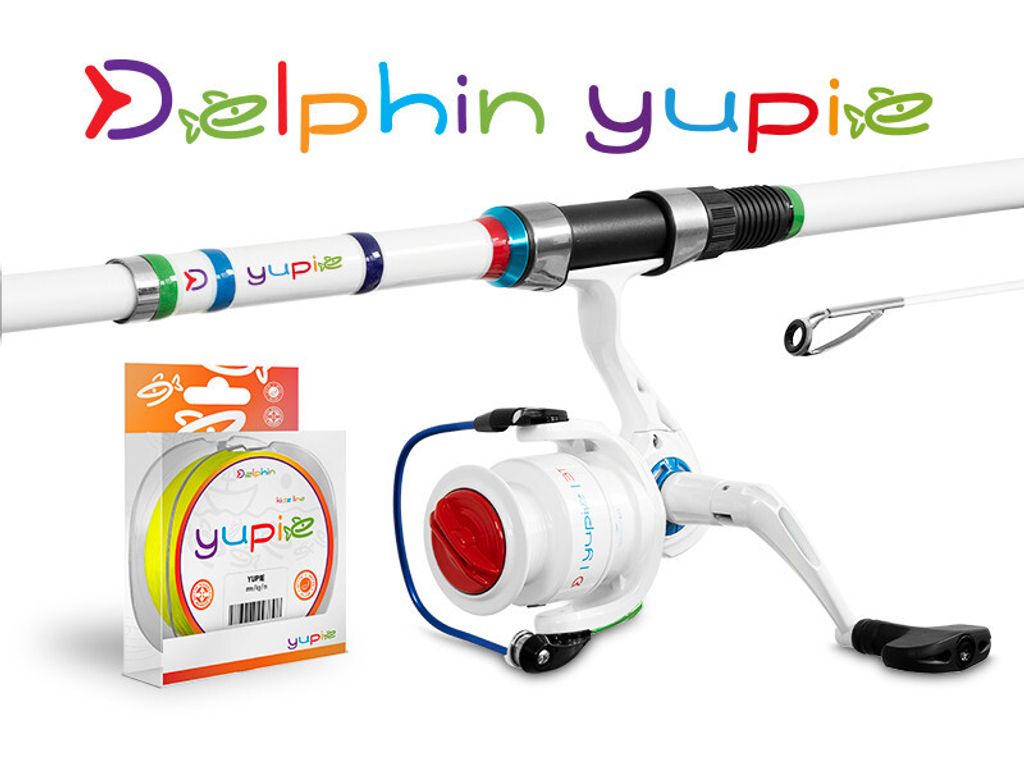 Delphin Yupie Kinder Teleksoprute mit Rolle und Schnur Produktbild 
