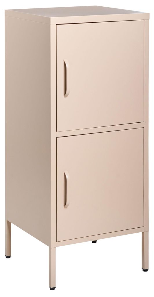 BELIANI Hoher Aktenschrank Beige Stahl 40x40x102 cm mit 2 Produktbild 