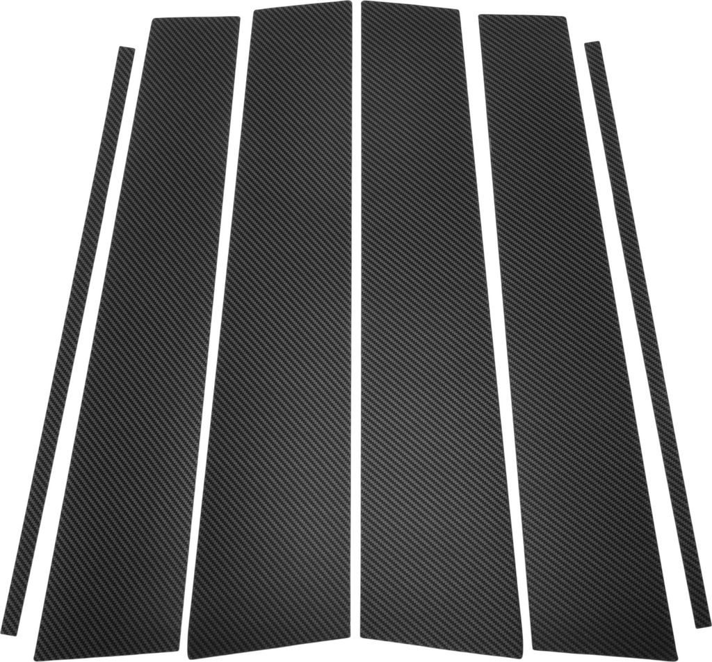 6 Stück Front Hinten Links Rechts Autotür Säulen Fensterleiste Für Toyota Fortuner 2014-2015 Plastik Carbonfaser