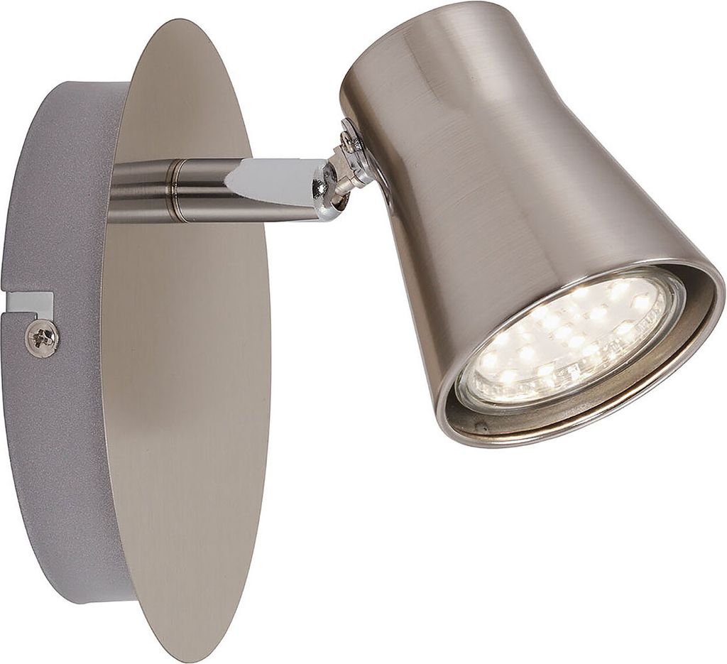 LED Strahler nickel-matt schwenkbar inkl GU10 FOUR
