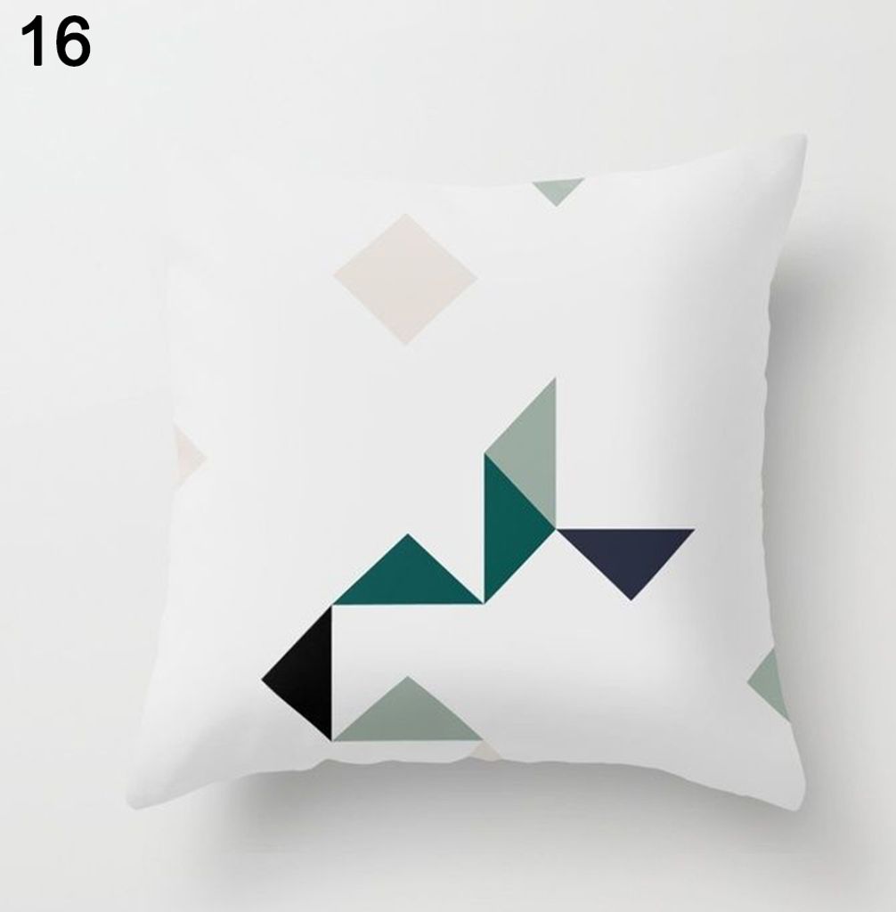 Buchstabe Blume Geometrische Muster Wurfkissen Kissenbedeckung Home Sofa Dekor-16 Diamant