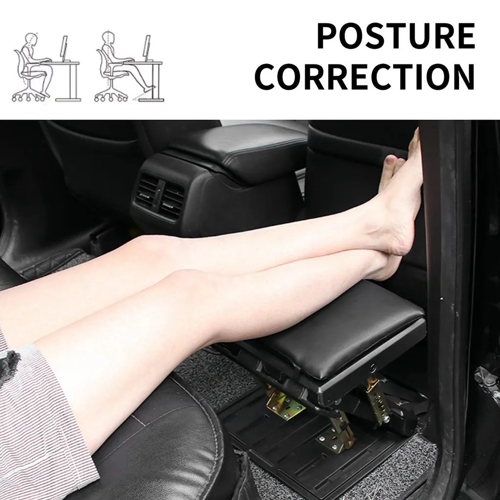 Support de pieds ergonomique réglable et pliable pour bureau - Noir - 3