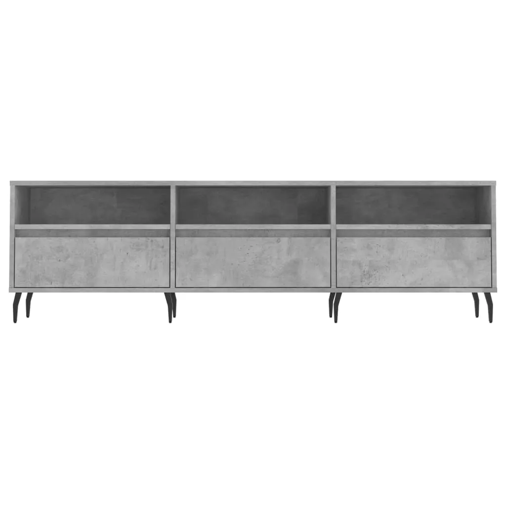 Mobile TV vidaXL Grigio Cemento 150cm | Supporto Multimedia 6 Vani - 6
