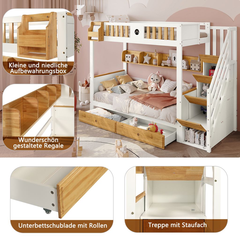Flieks poschodová posteľ 90x200cm s ochranou proti Obrázok produktu 4