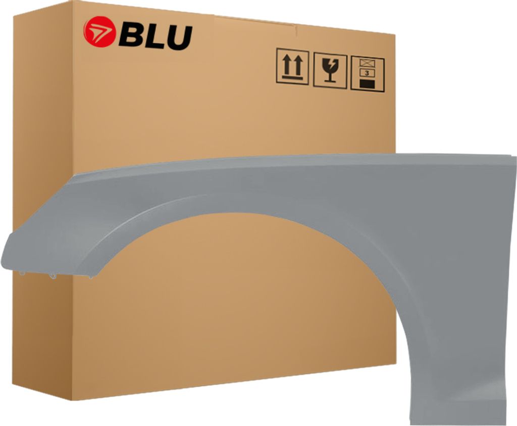 BLU Kotflügel Passend für Audi A4 B9 S4 LX7R Links Silber MonsunGrau | 2015-2019 | Vorderseite Vorne | Lackiert | Einbaufertig