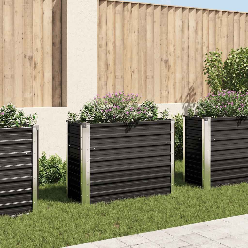 vidaXL Záhradný zvýšený záhon antracit 100 x 40 x 77 cm Obrázok produktu 1