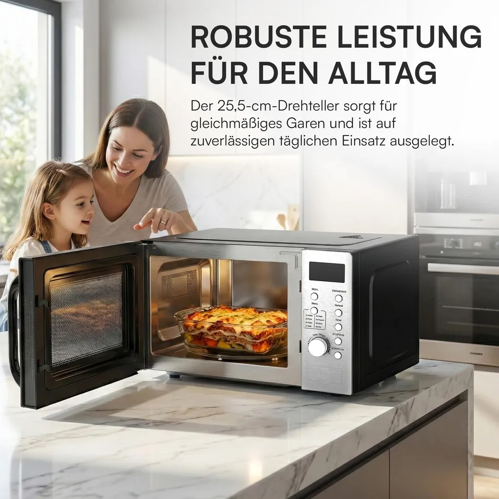 Heinner HMW-D2060SS Four à micro-ondes Solo 20L 700W avec écran LED - 6