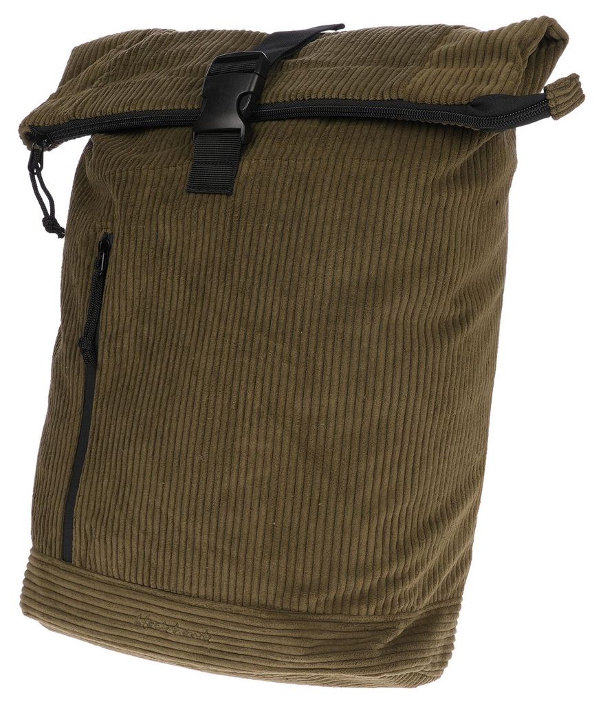 Großer Damen Roll up Rucksack Cord Tasche Fahrradrucksack Kurier Rollup Bag Olive
