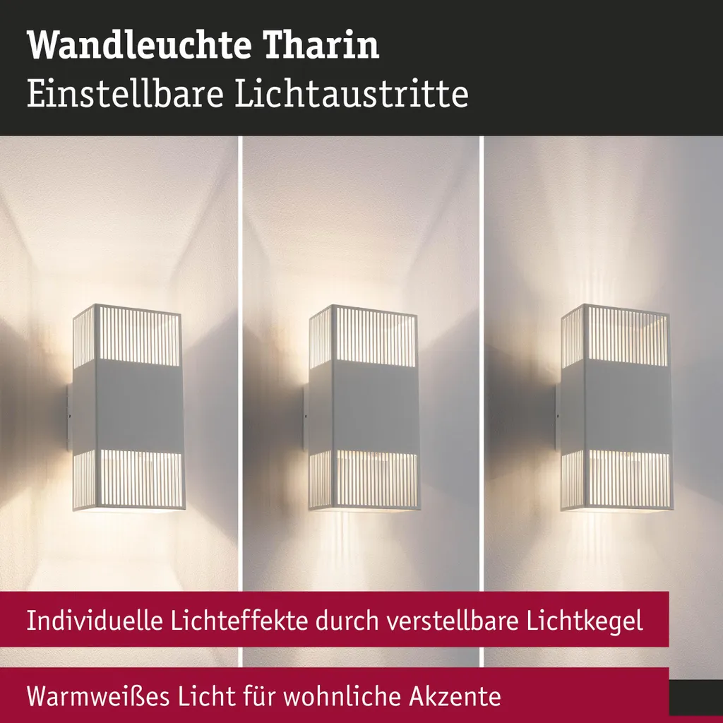 Applique murale LED Tharin Paulmann - Éclairage design bois et noir - 7