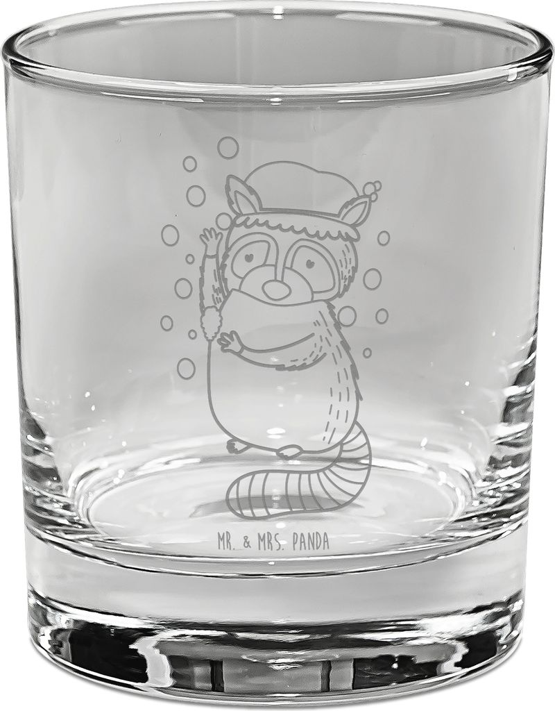 Mr. & Mrs. Panda Longdrinkglas Waschbär - Transparent - Geschenk, Waschen, Plan, Gin Glas, Cocktailglas, für, Fröhlich, gravur, Gute Laune, Seif...