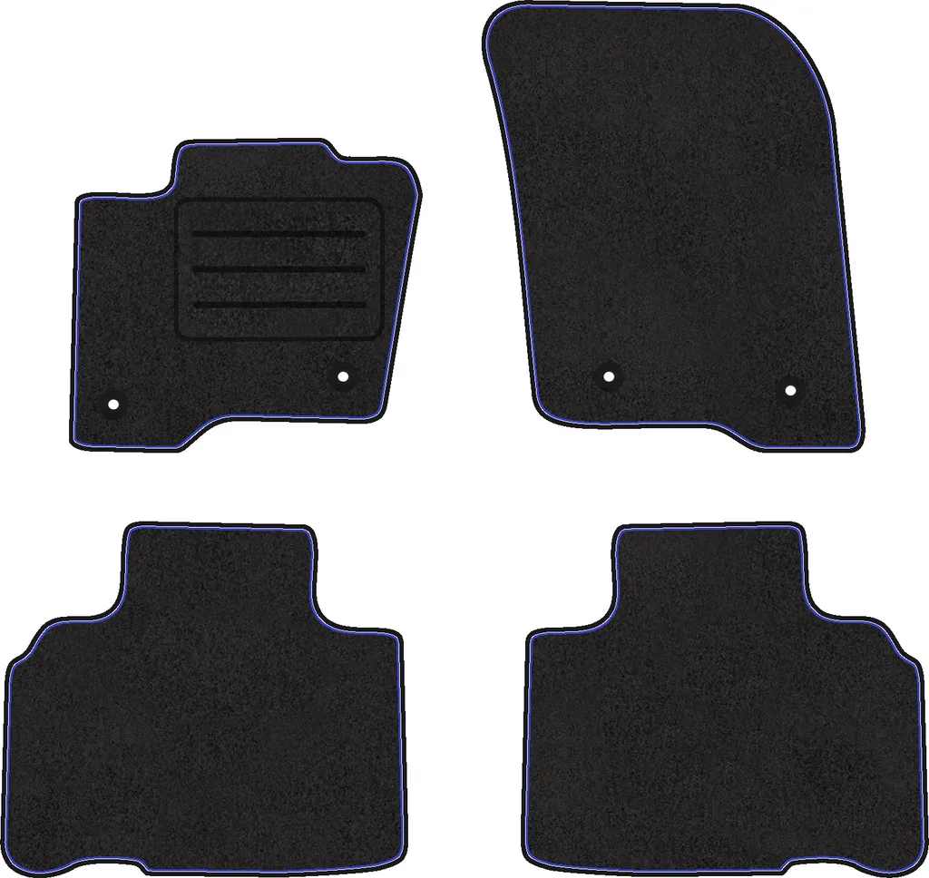 BLM]FO054 Blu - Set Di Tappetini In Velluto Adatti Per Ford Edge 2016 2021 Finiture Blu 87423481