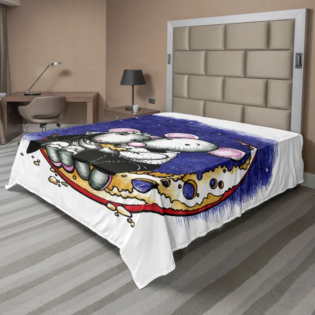 Drap Plat Doux et Confortable Motif Artistique Saint-Valentin 244x205cm
