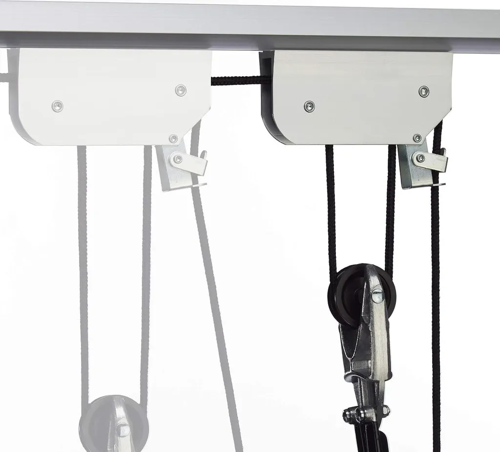 Support vélo plafond pour garage gain de place 20 kg câble nylon noir - 5