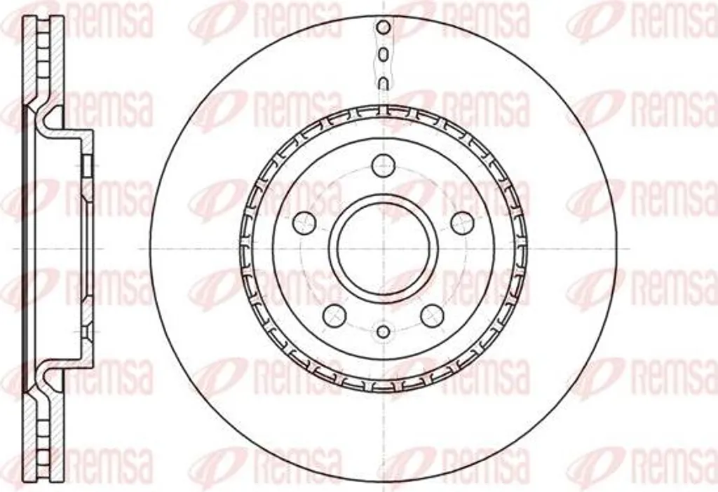 Disque de frein idéal pour Opel Insignia - REMSA 61283.10 Réf 569274
