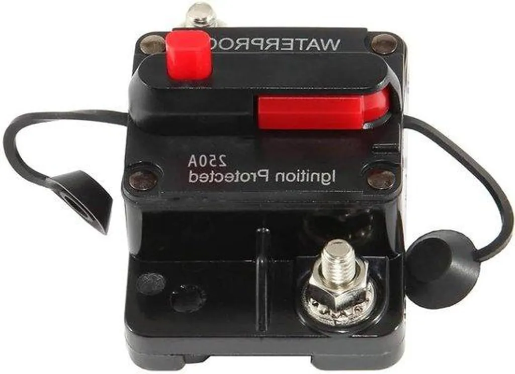 Disjoncteur marin 250A automatique et étanche avec bouton de coupure