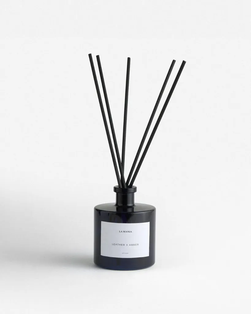 Diffuseur de Parfum à Tiges Cuir & Ambre L pour Grande Pièce et Salon