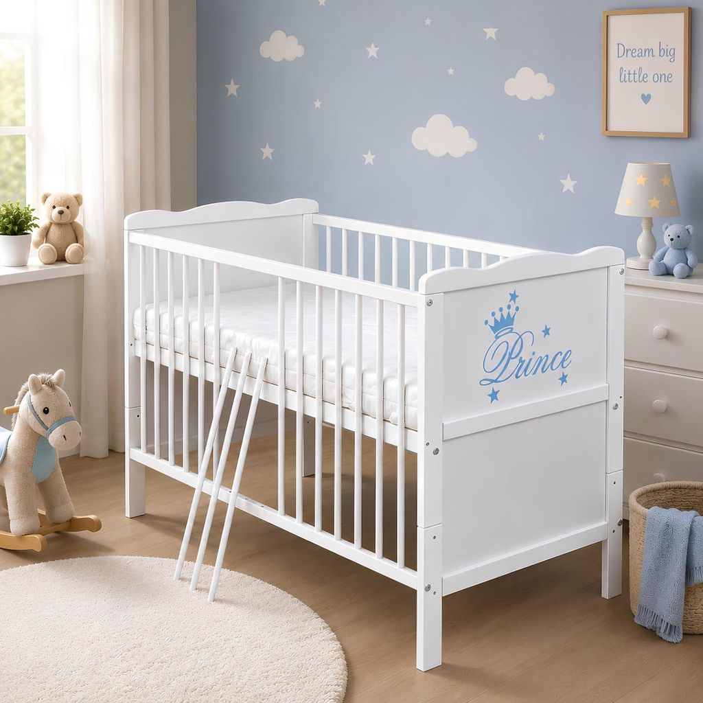 Baby-Delux Babybett Kinderbett 2in1 Prince Motiv 120x60 Produktbild 