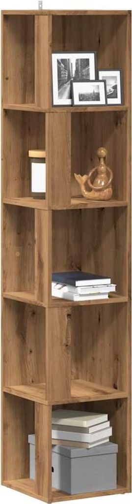 Möbel Eckregal Artisan-Eiche 33x33x165 cm Holzwerkstoff - Kommoden 856725