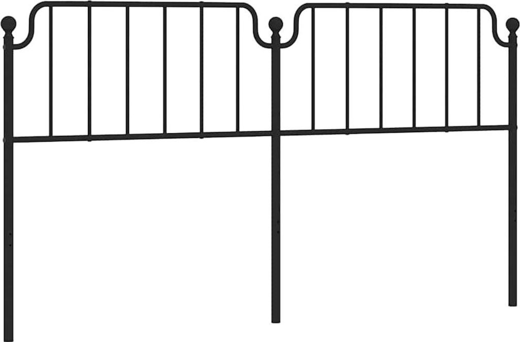 vidaXL Ersatz-Kopfteil Metall Schwarz 180 cm Produktbild 