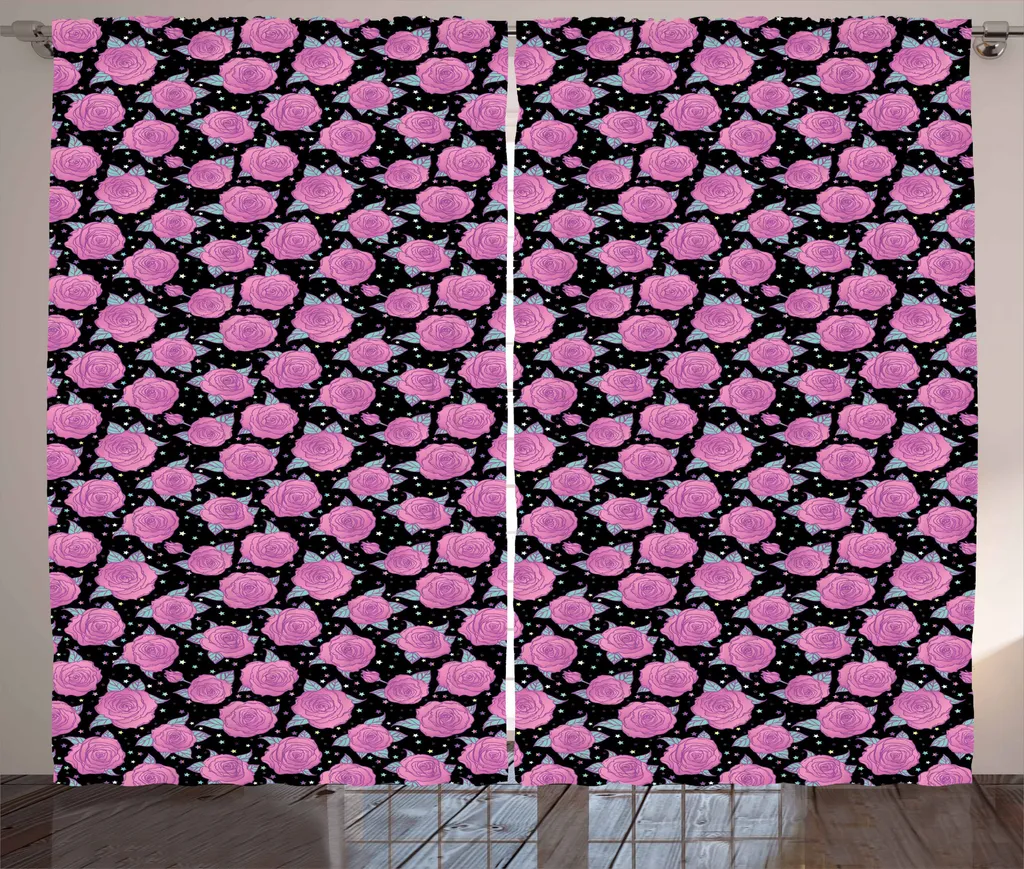 Atmosfere Rustiche ABAKUHAUS - Tenda Rosa Floreale per Casa tua